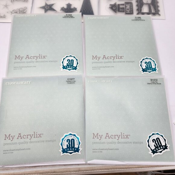 Lot Of 14 Close To My Heart My Acrylix Stamp Sets New - Picture 5 of 9